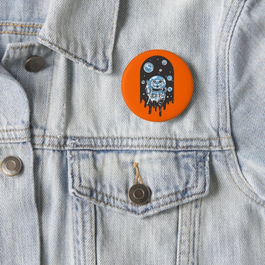 Niedlicher Katzenastronaut Button (Beispiel)