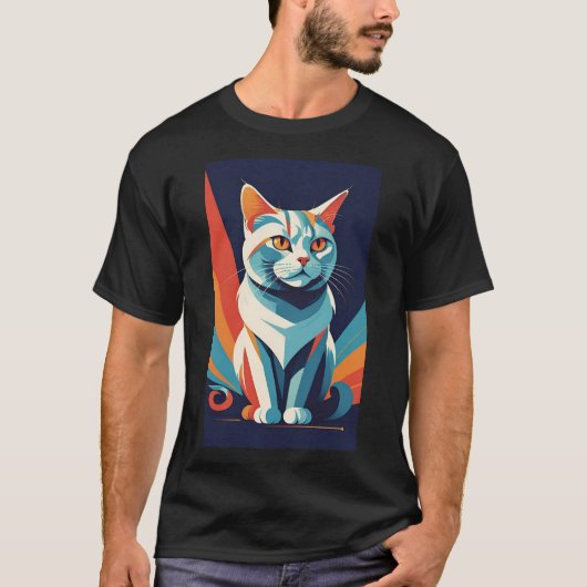 Niedlicher Katzenaufbau T-Shirt (Vorderseite)