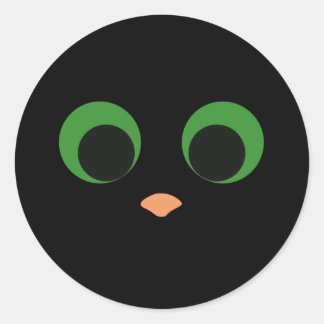 Niedlicher Katzenaufkleber für Pop Runder Aufkleber