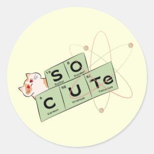 Niedlicher Katzenaufkleber Runder Aufkleber