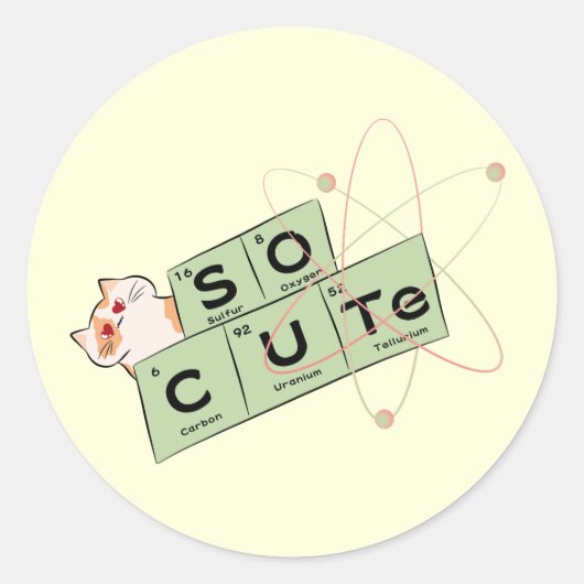 Niedlicher Katzenaufkleber Runder Aufkleber (Vorderseite)