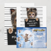 Niedlicher Katzenbold Einladung (Vorne/Hinten)