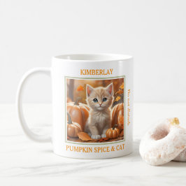 Niedlicher Katzenfall Pumpkin Gewürzkatze Übername Kaffeetasse