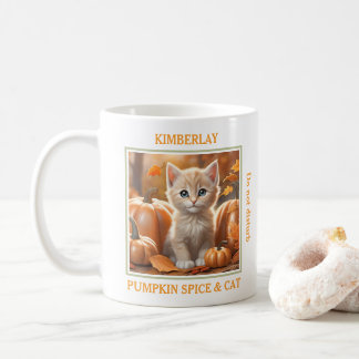 Niedlicher Katzenfall Pumpkin Gewürzkatze Übername Kaffeetasse