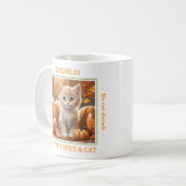 Niedlicher Katzenfall Pumpkin Gewürzkatze Übername Kaffeetasse (Vorderseite Links)