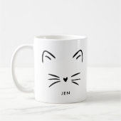 Niedlicher Katzenflüster Kaffeetasse (Links)