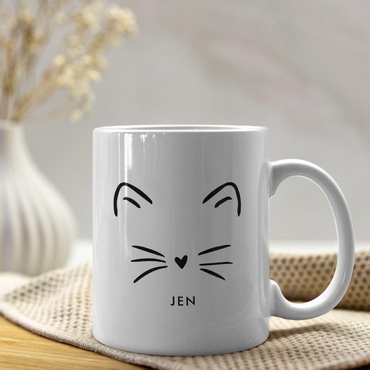 Niedlicher Katzenflüster Kaffeetasse