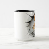 Niedlicher Katzenhintergrund Tasse (Zentrum)