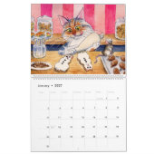 Niedlicher Katzenillustrationskalender Kalender (Jan 2027)
