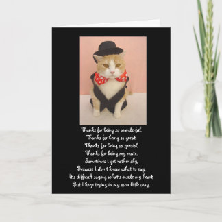 Niedlicher Katzenjubiläum Karte