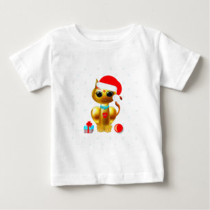 niedlicher Katzenjunges Cartoon Baby T-shirt