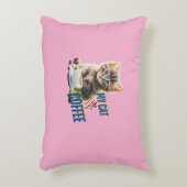 Niedlicher Katzenkaffee Liebe Dekokissen (Vorderseite(Vertikal))