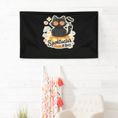 Niedlicher Katzenkatze Halloween Pumpkin Oversifiz Banner (Insitu)