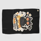 Niedlicher Katzenkatze Halloween Pumpkin Oversifiz Golfhandtuch (Horizontal)