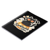 Niedlicher Katzenkatze Halloween Pumpkin Oversifiz Notizblock (Linke Seite)