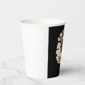 Niedlicher Katzenkatze Halloween Pumpkin Oversifiz Pappbecher (Rechts)