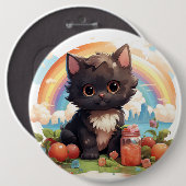 Niedlicher Katzenknopf Button (Vorne & Hinten)
