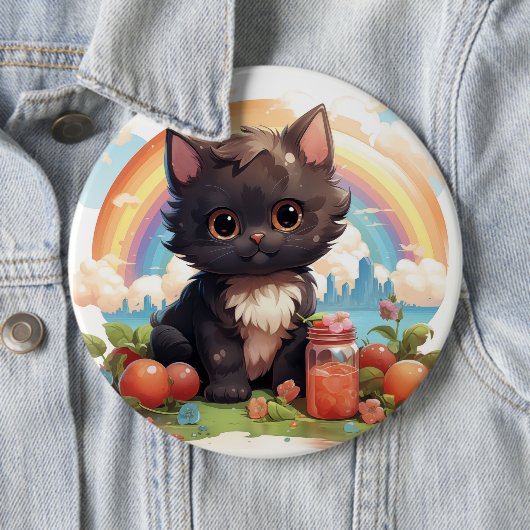 Niedlicher Katzenknopf Button (Beispiel)