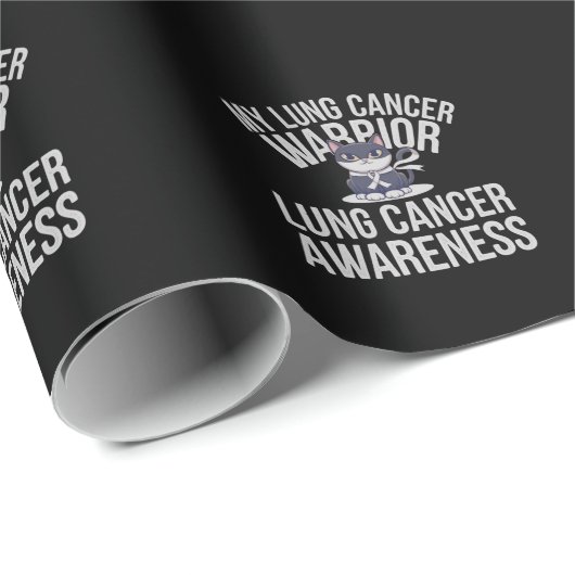 Niedlicher Katzenkrebs-Krieger - Ihre Stärke zeige Geschenkpapier (Rolleneckpunkt)