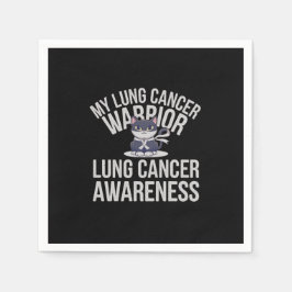 Niedlicher Katzenkrebs-Krieger - Ihre Stärke zeige Serviette