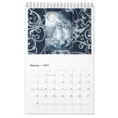 Niedlicher Katzenkunst-Illustrationskalender Kalender (Feb 2027)