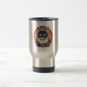niedlicher Katzenliebhaber Kunstdesign kaufen jetz Reisebecher