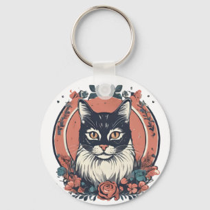 niedlicher Katzenliebhaber Kunstdesign kaufen jetz Schlüsselanhänger