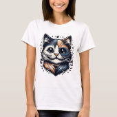 niedlicher Katzenliebhaber T-Shirt (Vorderseite)