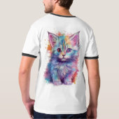 Niedlicher Katzenliebhaber T-Shirt (Rückseite)