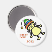 Niedlicher Katzenmagnet - weiß Magnet (Vorderseite/Rückseite)