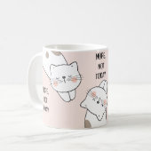 Niedlicher Katzenname Rosa Katzenüberlaufsverbindu Kaffeetasse (Vorderseite Links)