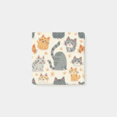 niedlicher Katzenposten Post-it Klebezettel (Vorderseite)