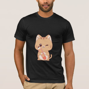 niedlicher Katzenschüler Katzenliebhaber T-Shirt