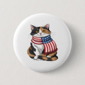 niedlicher Katzensommertag - US-Gedenktag Button (Vorderseite)