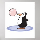 niedlicher Kaugummi-Pinguin Poster (Vorne)
