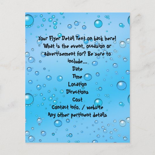 Niedlicher Kautschuk Ducky/Blue Blasen Flyer (Hinten)