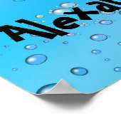 Niedlicher Kautschuk Ducky/Blue Blasen Poster (Ecke)