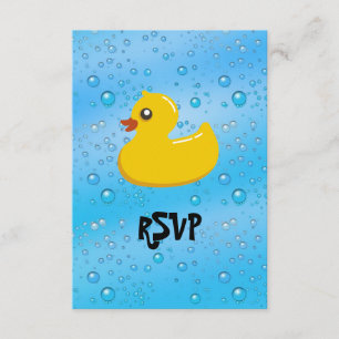 Niedlicher Kautschuk Ducky/Blue Blasen RSVP Karte