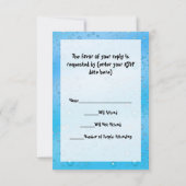 Niedlicher Kautschuk Ducky/Blue Blasen RSVP Karte (Rückseite)