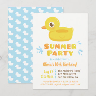 Niedlicher Kautschuk Ducky Pool Floating Sommer Ge Einladung