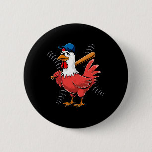 Niedlicher Kautschukhähnchenverkauf Button