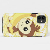 Niedlicher Kawaii Affe, der Banane hält Case-Mate iPhone Hülle (Rückseite (Horizontal))