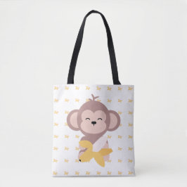 Niedlicher Kawaii Affe mit Bananen-Taschen-Tasche Tasche
