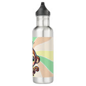 Niedlicher Kawaii-Affe mit Bubble Tee Personalisie Edelstahlflasche (Rechts)