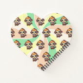 Niedlicher Kawaii-Affe mit Bubble Tee Personalisie Notizblock (Rückseite)