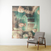 Niedlicher Kawaii-Anime im Pool Wandteppich (Beispiel)