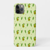 Niedlicher Kawaii-Avocado auf grüner Fläche Case-Mate iPhone Hülle (Rückseite)
