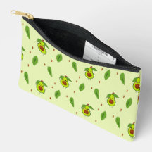 Niedlicher Kawaii-Avocado auf grüner Fläche
