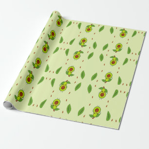 Niedlicher Kawaii-Avocado Geschenkpapier