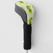 Niedlicher Kawaii-Avocado Golf Headcover (angewinkelt)